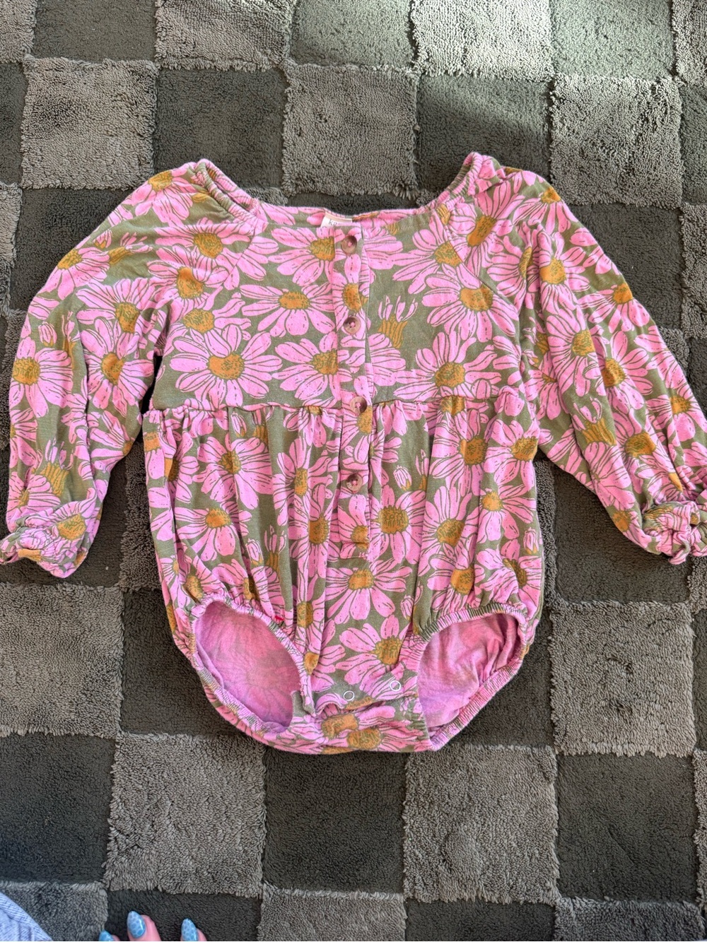 kate quinn Pink Floral Button-Front Romper
